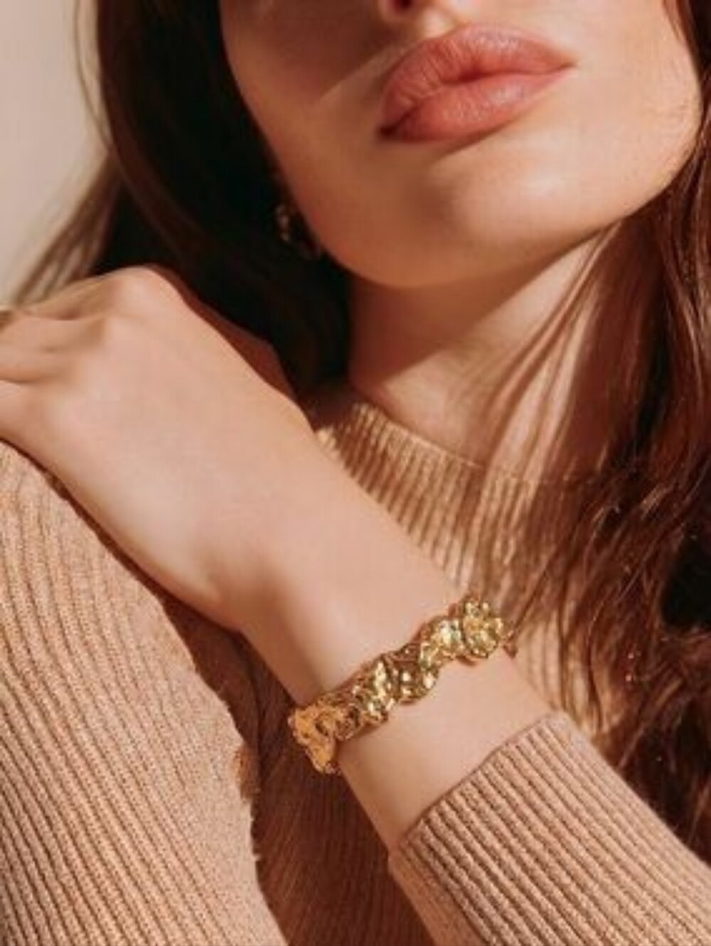 Amber Sceats Emery 24 K Gold Plated Cuff Bracelet (Regular Price Was $169) - Picture 8 of 9